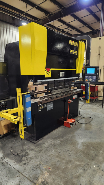 72 Ton, Toyokoki #HYB-60-20, CNC hydraulic press brake, 6.7'OA, 66.3" between housing, 5.9" stroke - Image 1