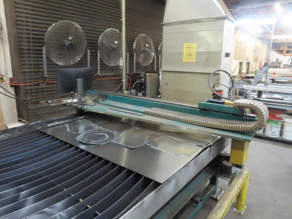 Lockformer #Vulcan-2900, plasma burn table, 10' x5'tbl., Hypertherm Powermax 85 power supply, 1998 - Image 4