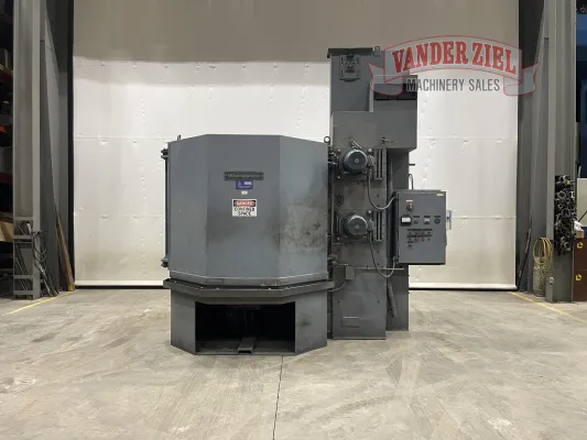 60" x 40" Wheelabrator #A300072, 5' rotary table, 48" vertical capacity, (2) 10 HP wheels - Image 5