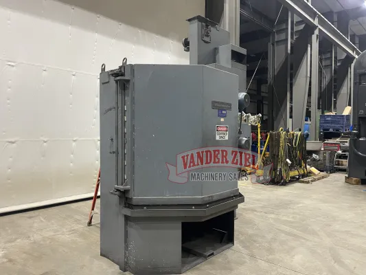 60" x 40" Wheelabrator #A300072, 5' rotary table, 48" vertical capacity, (2) 10 HP wheels - Image 7