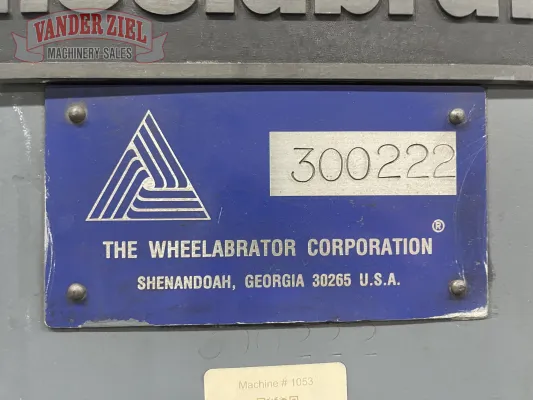 60" x 40" Wheelabrator #A300072, 5' rotary table, 48" vertical capacity, (2) 10 HP wheels - Image 9