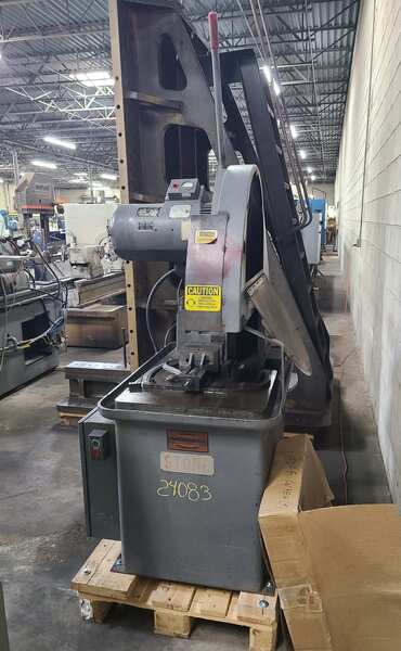 Stone #M160, abrasive saw, 20" cut-off wheel, 6" vise, amp meter, 15 HP - Image 3