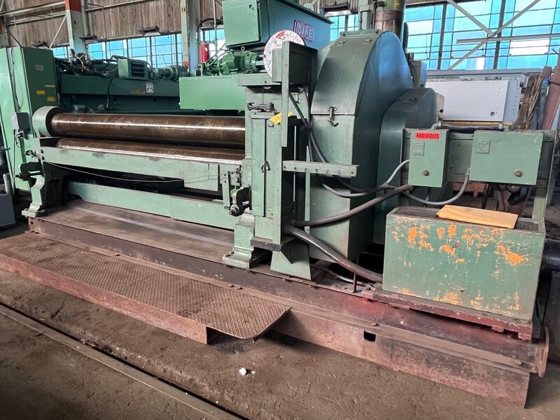 8' x 1/2" Bertsch #9, initial type plate bending roll, air drop end, beam mounted, no pit, #30632 - Image 3