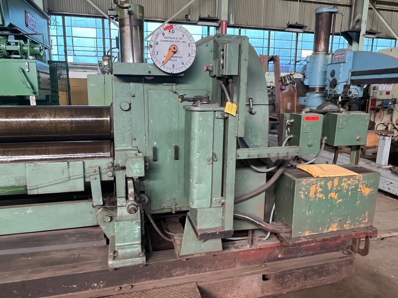 8' x 1/2" Bertsch #9, initial type plate bending roll, air drop end, beam mounted, no pit, #30632 - Image 4