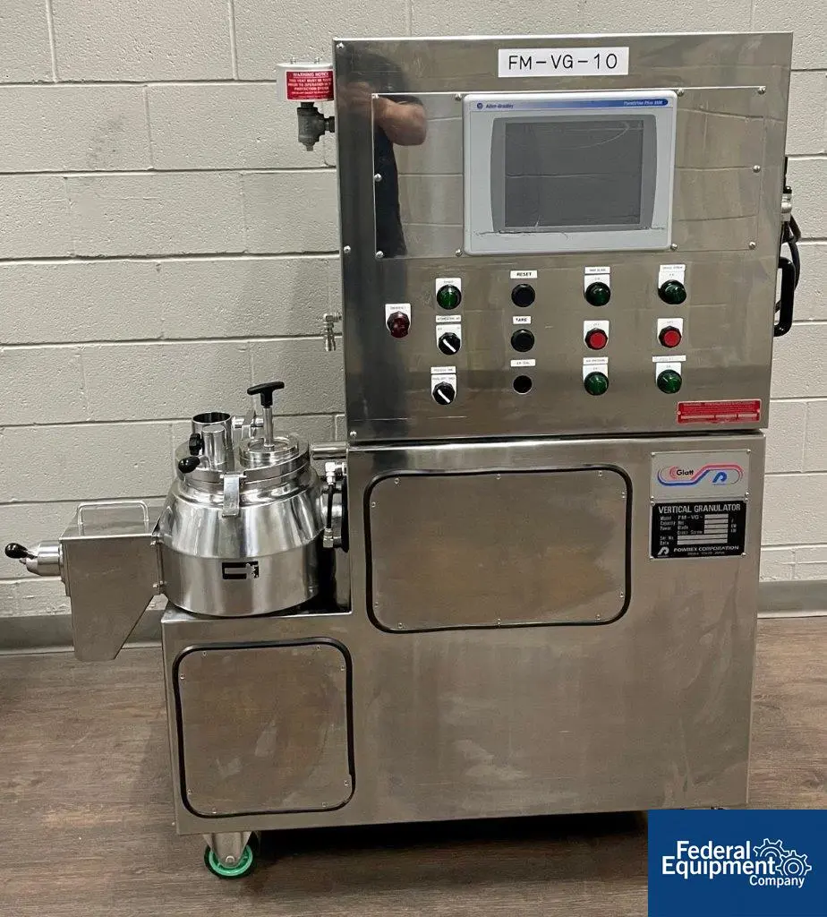 10L Glatt #FM-VG-10, vertical high shear granulator, 15 cu.ft., 2003 - Image 1
