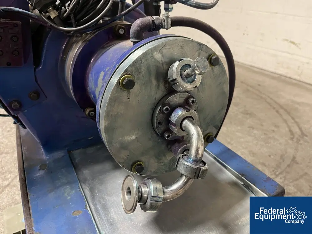 Netzsch #LMZ2, media mill, 2 L jacketed bowl, 10 HP w/ controls & base, 2000 - Image 6