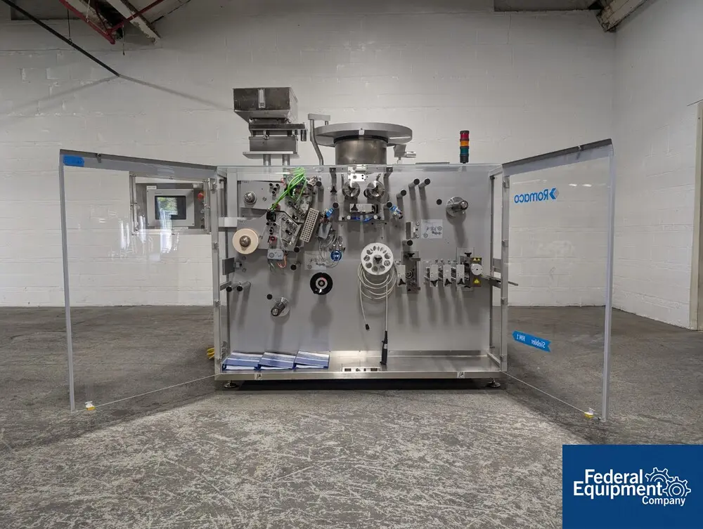 Romaco #SIEBLER-HM-1/230, strip packing machine, 10 lanes, 350 cycles/min, servos, 480V., 2008 - Image 6