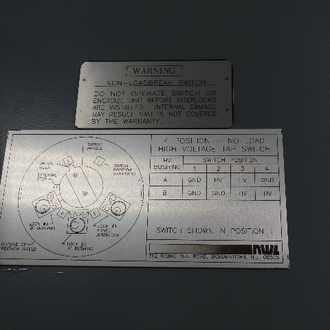 117.6 KVA 540/500/460 Primary, 92400/55000 Secondary, NWL rectifier transformer, class OA, new - Image 7
