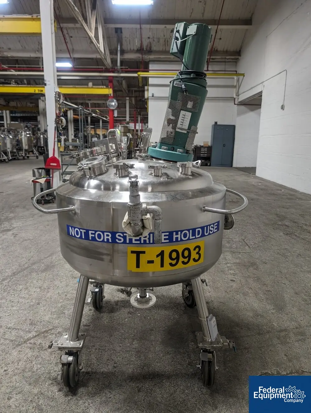 39.63 gallon Precision Stainless, Stainless Steel agitated reactor, 29-1/5" diameter, 23-1/2" straight side - Image 3