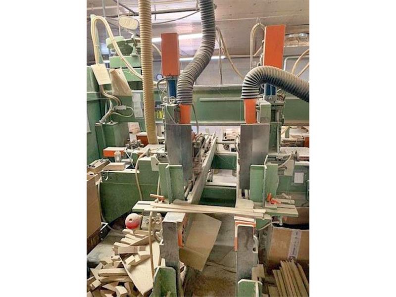 Koch #SBD-B, feed thru double end trim, bore & dowel boring machine, 1.18" x 9.8" x 98.4" capacity, 1984 - Image 3