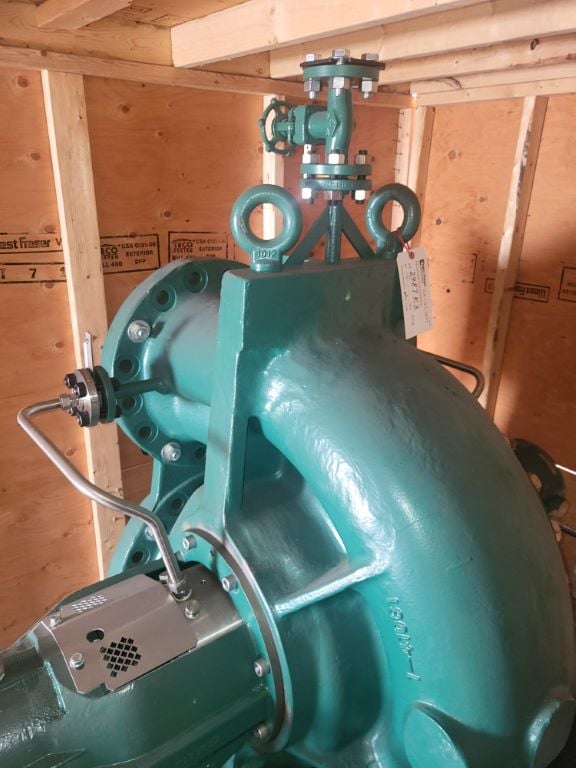 1666 GPM @ 82' TDH, CPC #3A-P-513C, horizontal single stage centrifugal pump package, counter clock wise - Image 3