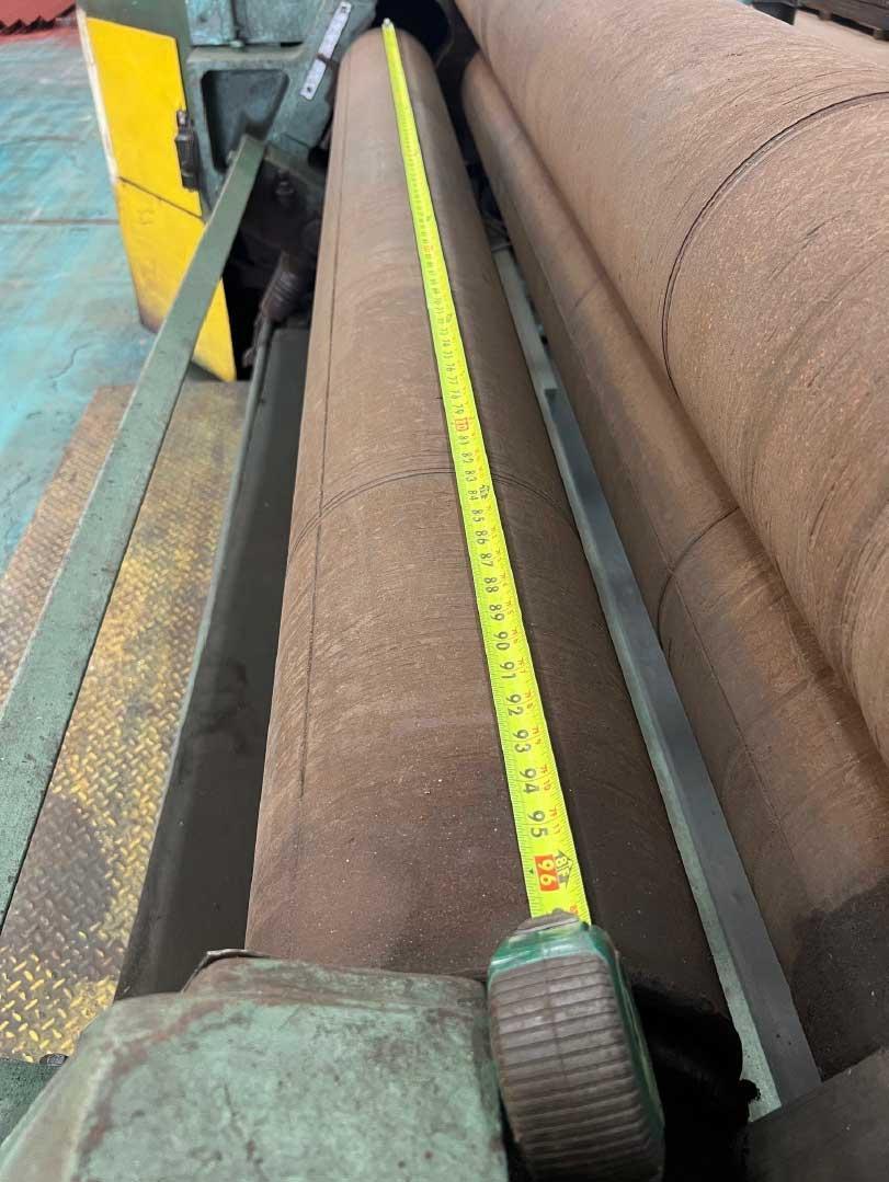 8' x 1/2" Bertsch #9, 3-roll plate bending roll with air drop end, initial pinch, 1971 - Image 9
