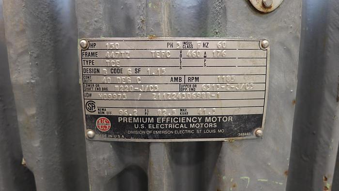 Black Clawson #UV-300, pressure screen, Stainless Steel, 150 HP, shovel mount, 1995 - Image 8