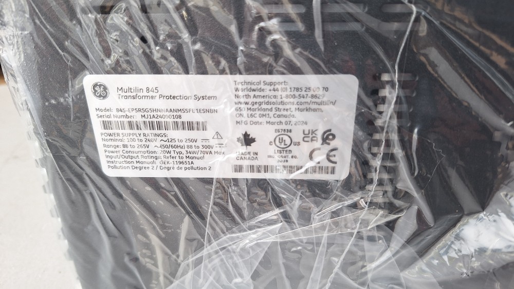 General Electric Multilin 845 Transformer Protection System 8 Series New 2024 845EP5R5G5HNNAANMSSFB1ESNBN - Image 2