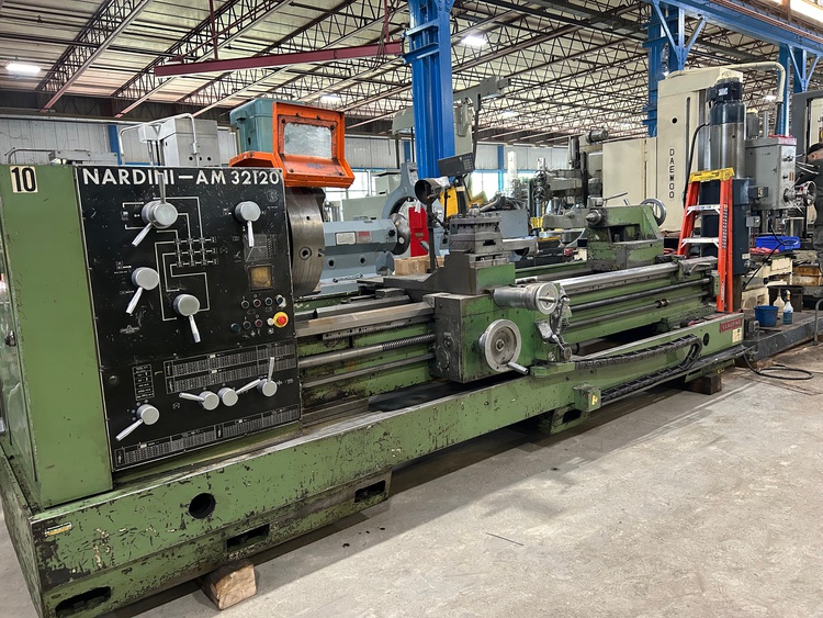 32" x 120" Clausing, Nardini #AM32120, engine lathe, 22" swing over cross slide, inch/metric, 3-jaw 24" - Image 6