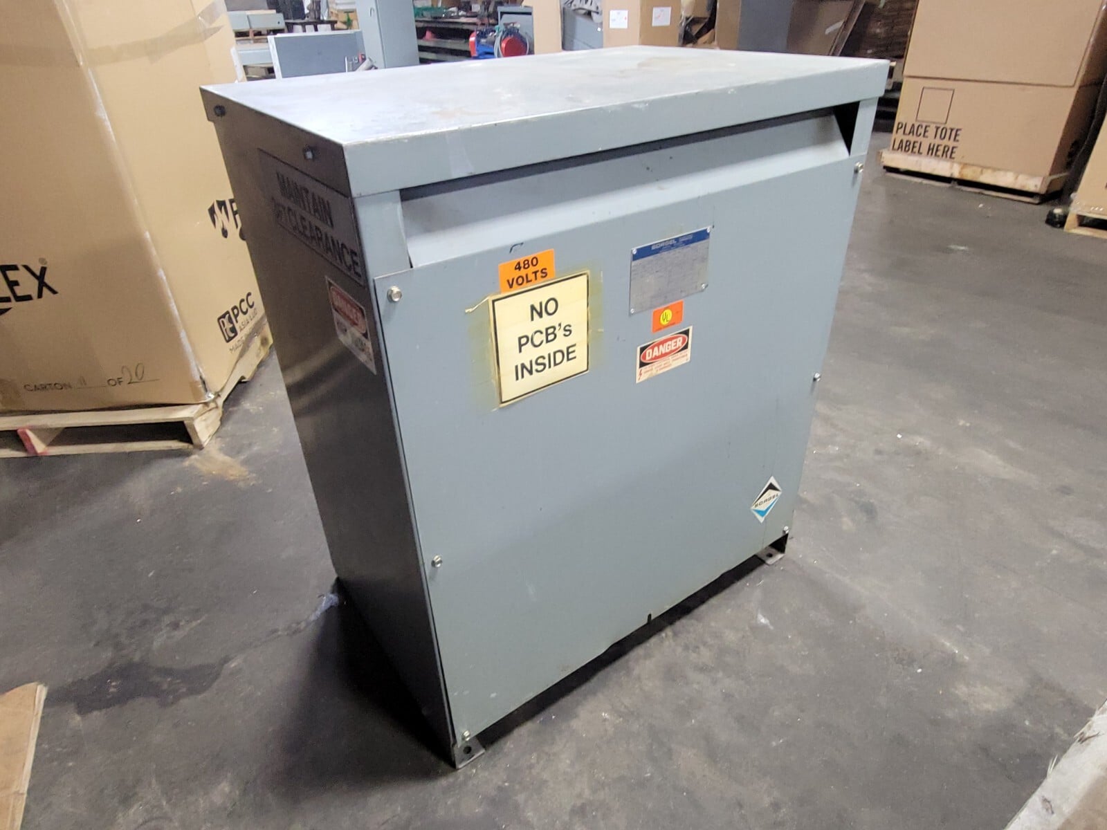 150 KVA 480 Primary, 208Y/120 Secondary, Sorgel Square D #150T3H, Insulated Transformer - Image 1