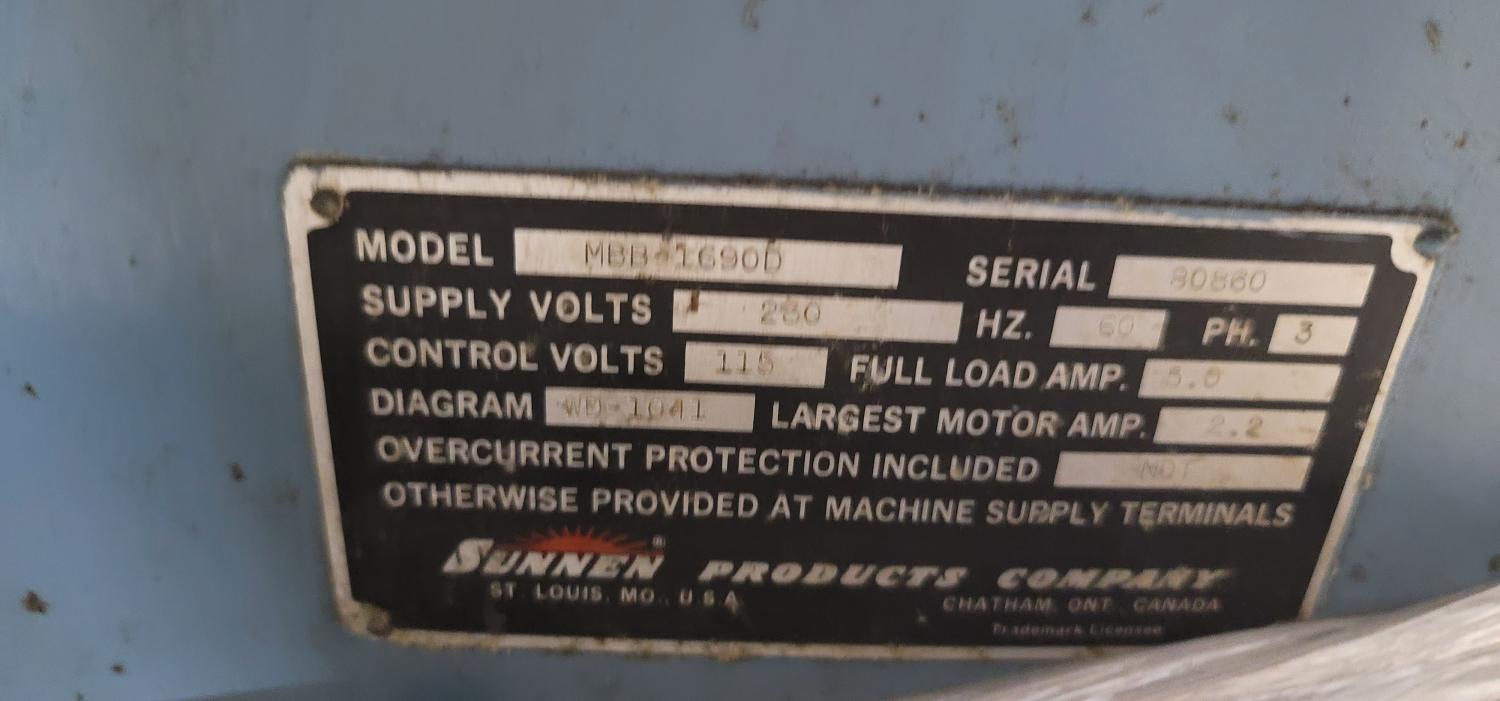 Sunnen #MBB-1690, Power Hone, 0.06"-6.5" diameter Range, 16" length, (12) Spindle Speeds, 1/2 HP, 240 V - Image 7