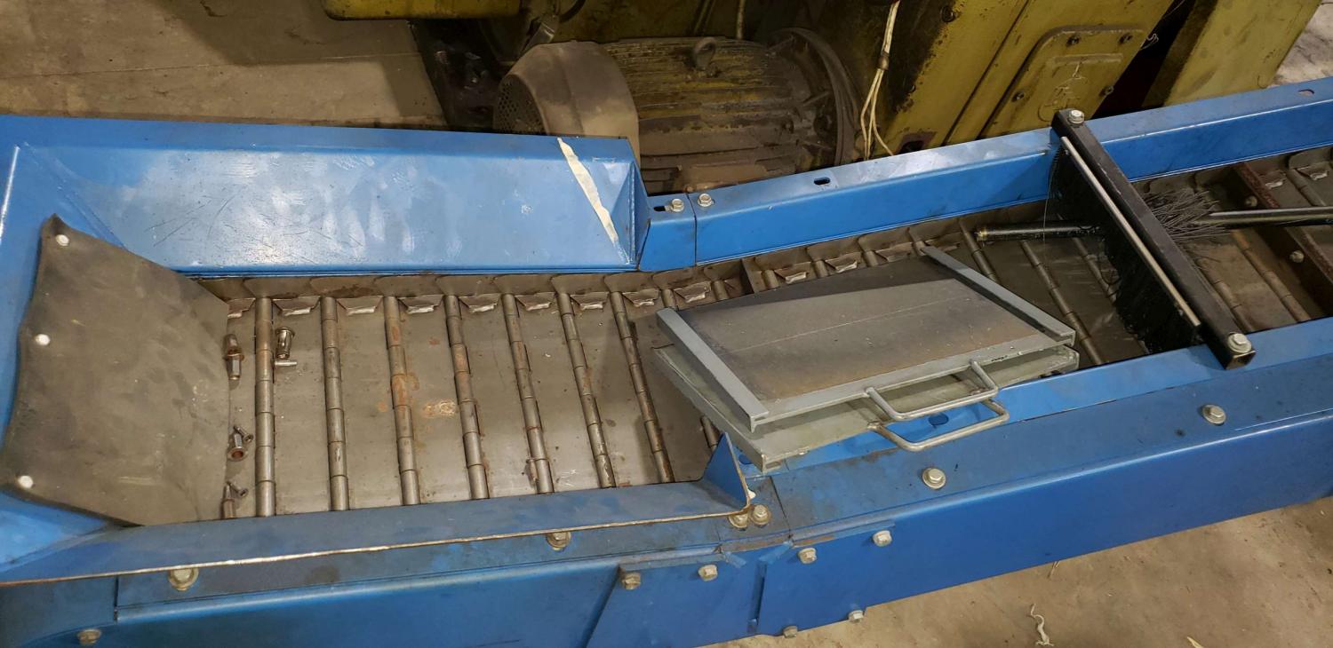 11.5" wide x 11.39" long, Unloading Parts Conveyor, 34" loading height, 52"/36" discharge height, 20 deg. - Image 3