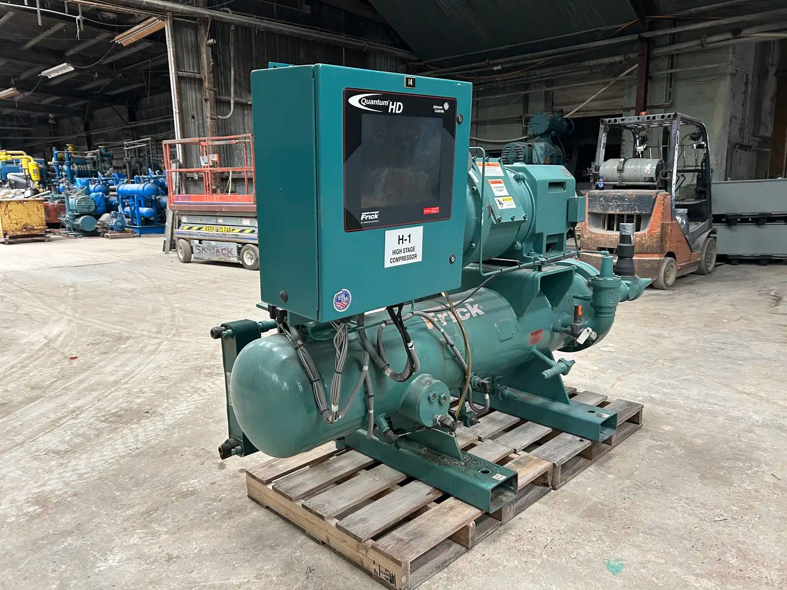 75 HP, Frick #RXF-30, Rotary Screw Compressor Package, 230 V., 3600 RPM, 400 PSIG, w/ micro Control & motor - Image 4