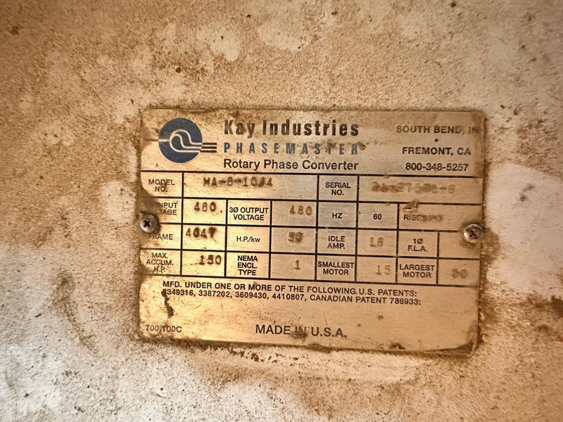 50 HP Kay Industries #MA-8, CNC dynamic converter, 480 Volts - Image 2