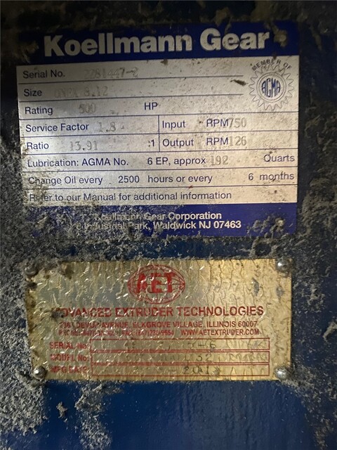 10" AET, dual diameter extruder, 32" 1 L/D, vented barrel, 2014 - Image 6