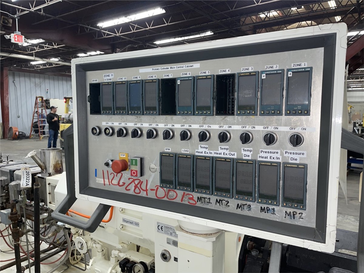 2.16" Leistritz #ZSE-50-GG, counter rotating twin screw extruder, 44:1 L/D, 62 HP Baumuller DC motor, 1997 - Image 5