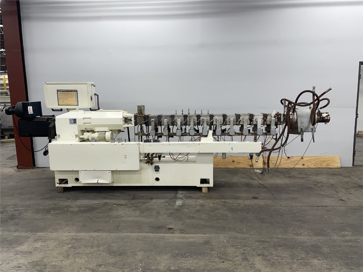 2.16" Leistritz #ZSE-50-GG, counter rotating twin screw extruder, 44:1 L/D, 62 HP Baumuller DC motor, 1997 - Image 8