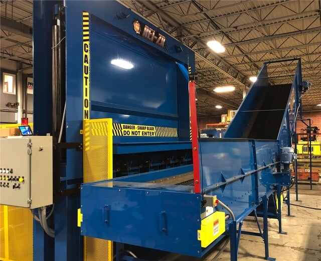 Recycling Equipment Inc. #12072ST, 120" W x 72" H roll splitter, 20 HP hydraulic power pack, hydraulic dump - Image 7