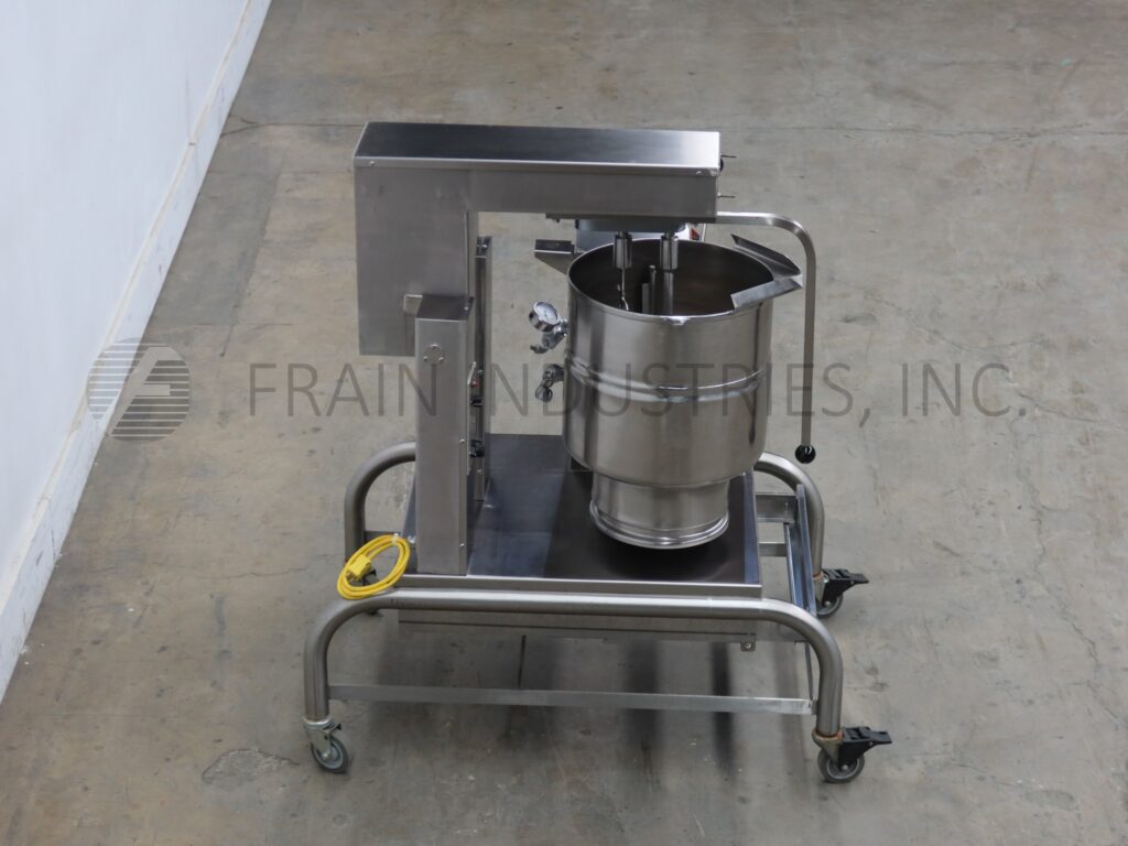 10 gallon Groen #TDB-40C, 316 Stainless Steel, open top, half jacketed kettle - Image 3