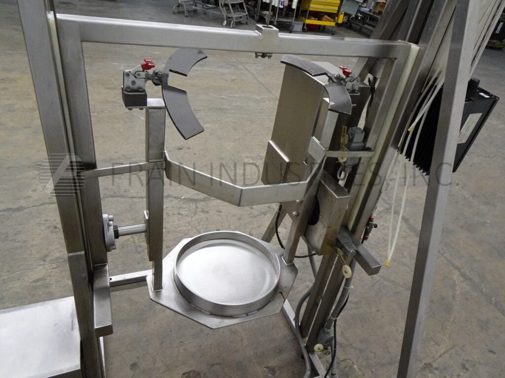 Merrill, drum dumper with 120" high columm, 13" dia. x 24" long barrel holder with dual barrel clamps and 80" - Image 2