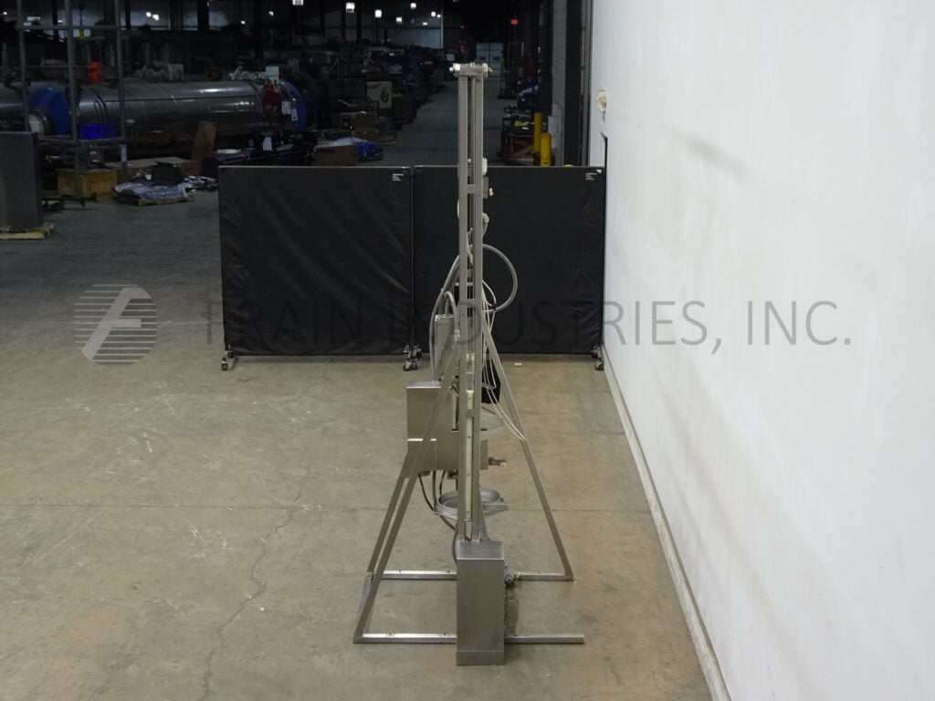Merrill, drum dumper with 120" high columm, 13" dia. x 24" long barrel holder with dual barrel clamps and 80" - Image 4