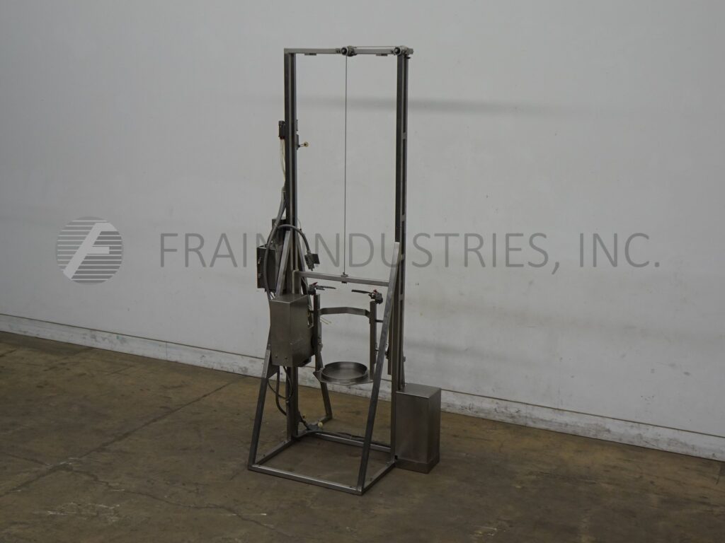Merrill, drum dumper with 120" high columm, 13" dia. x 24" long barrel holder with dual barrel clamps and 80" - Image 5