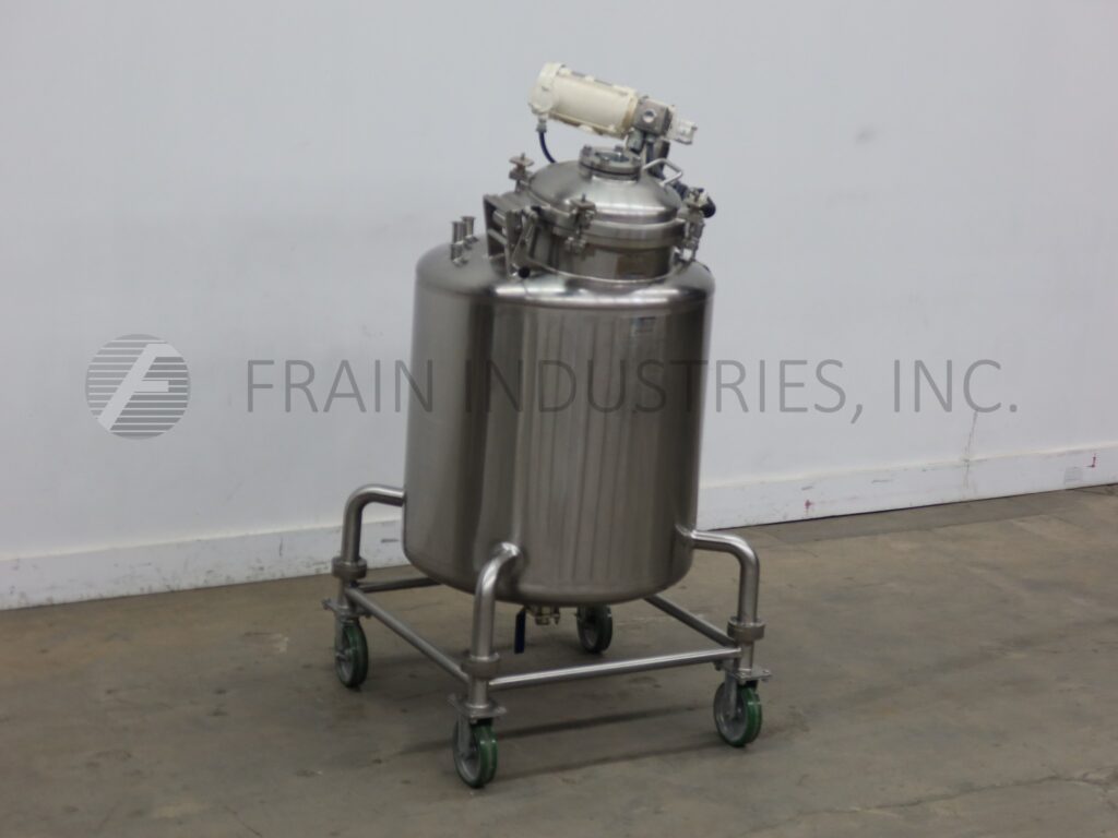 150 gallon Cherry Burrell, 316 Stainless Steel single wall tank, 36" dia. x 33" straight wall - Image 5