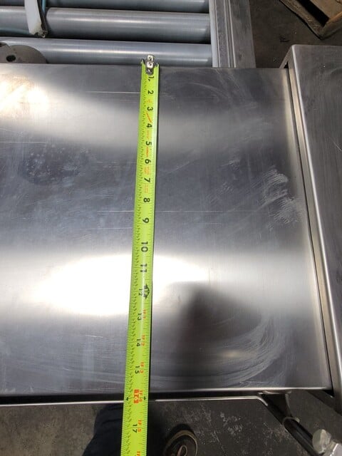 18" wide x 6' long, Sew Eurodrive #SA37, Rolling Conveyor Hydraulic Sorting Pusher Assembly - Image 4