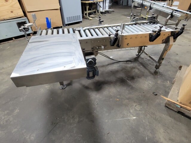18" wide x 6' long, Sew Eurodrive #SA37, Rolling Conveyor Hydraulic Sorting Pusher Assembly - Image 6