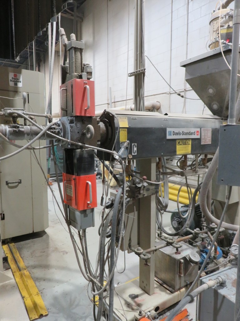 4.5" Davis Standard #45T, thermatic extruder, 32:1 L/D ratio, 3-Layer 54" W sheet extrusion line, Beringer - Image 3