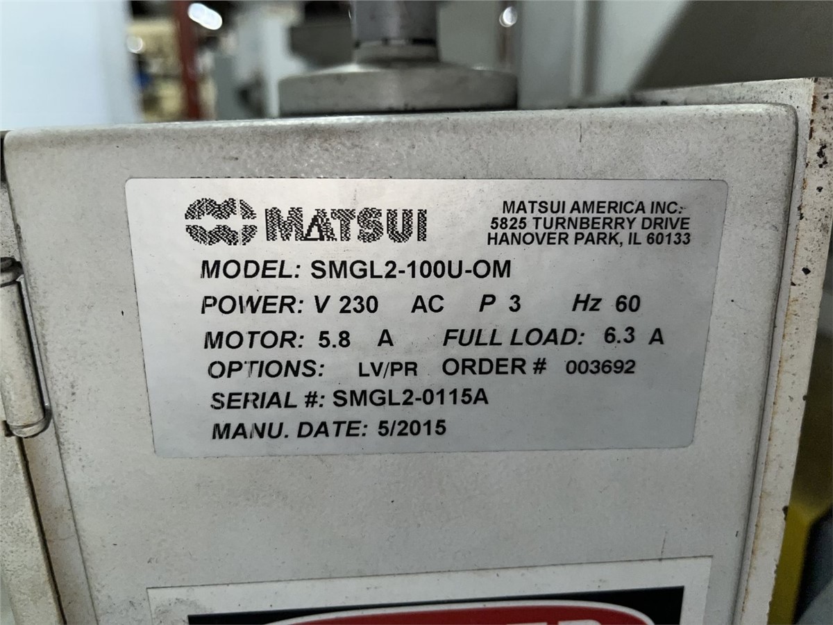 9" x 10" Matsui #SMGL2-100U, low-speed granulator, 2015 - Image 4