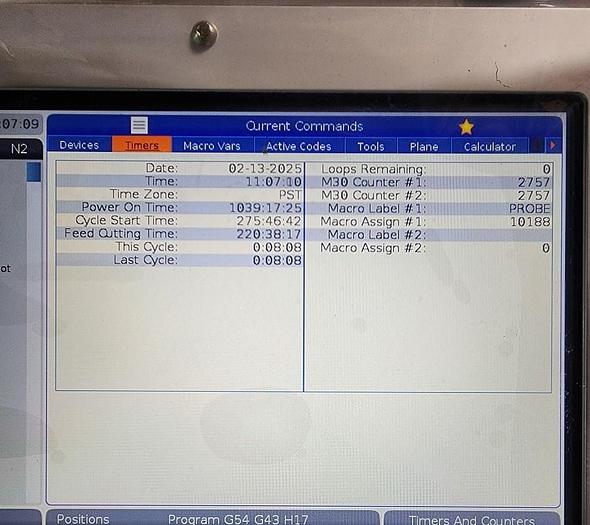 Haas #VF-3, CNC vertical machining center, 20 automatic tool changer, 40" X, 20" Y, 25" Z, 8100 RPM, 300 psi - Image 1