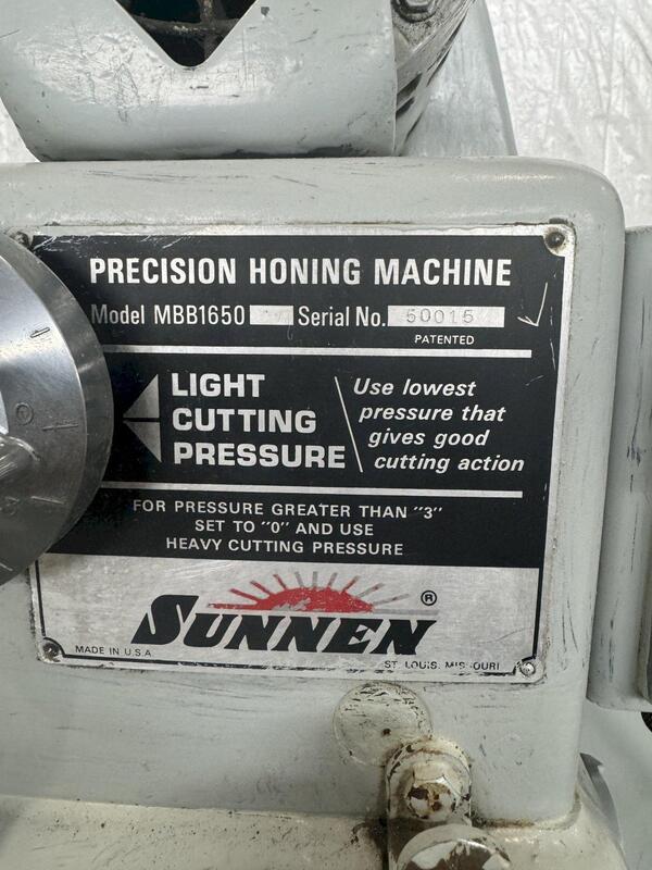 Sunnen #MBB-1650, honing machine,.060"- 5.5" inside diameter capacity, 200-1600 RPM,.25"-16" work length - Image 6