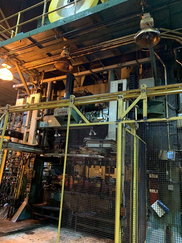 2500 Ton, Clearing #S2-2500-144-60, straight side double crank press, 20" stroke, 52" Shut Height, 9-18 SPM - Image 1