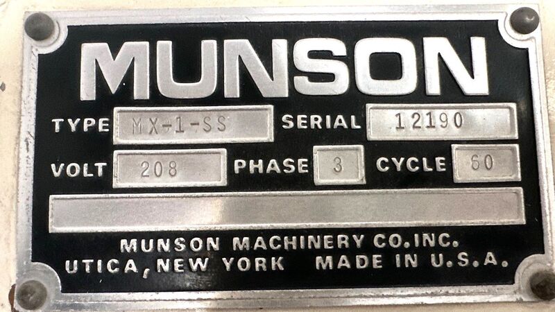 1 cu.ft. Munson #MX-1-SS, Stainless Steel rotary blender, liquid spray nozzel - Image 8