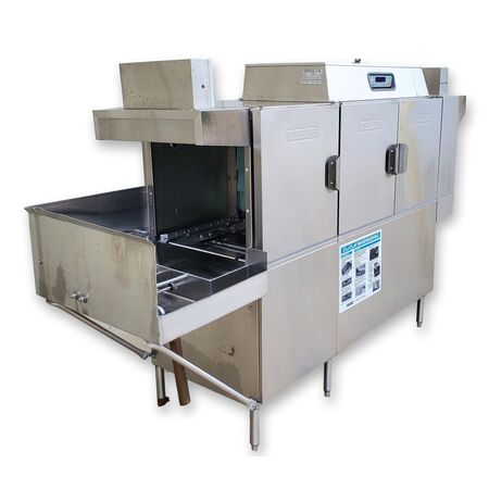 Hobart #CLPS76E, semi-auto rack type commercial dishwasher conveyor, Ecolab Apex Center DM-811 - Image 2