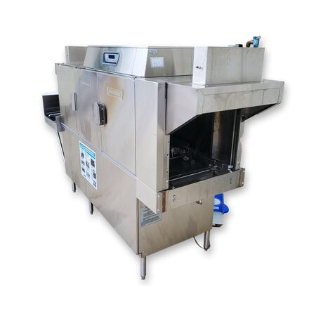 Hobart #CLPS76E, semi-auto rack type commercial dishwasher conveyor, Ecolab Apex Center DM-811 - Image 3