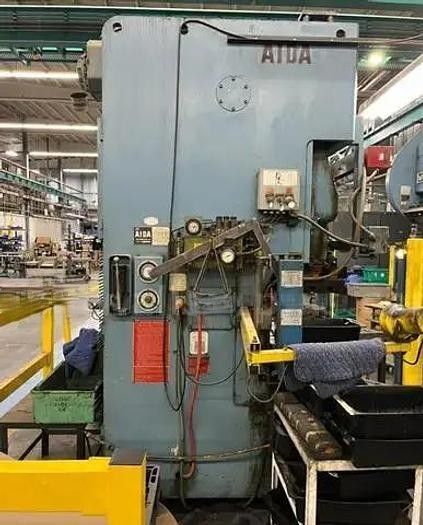 88 Ton, Aida #NC1-80(1), Hy-Flex single crank gap frame press, 3.93" stroke, 3.14"adj., 55-110 SPM, air - Image 2