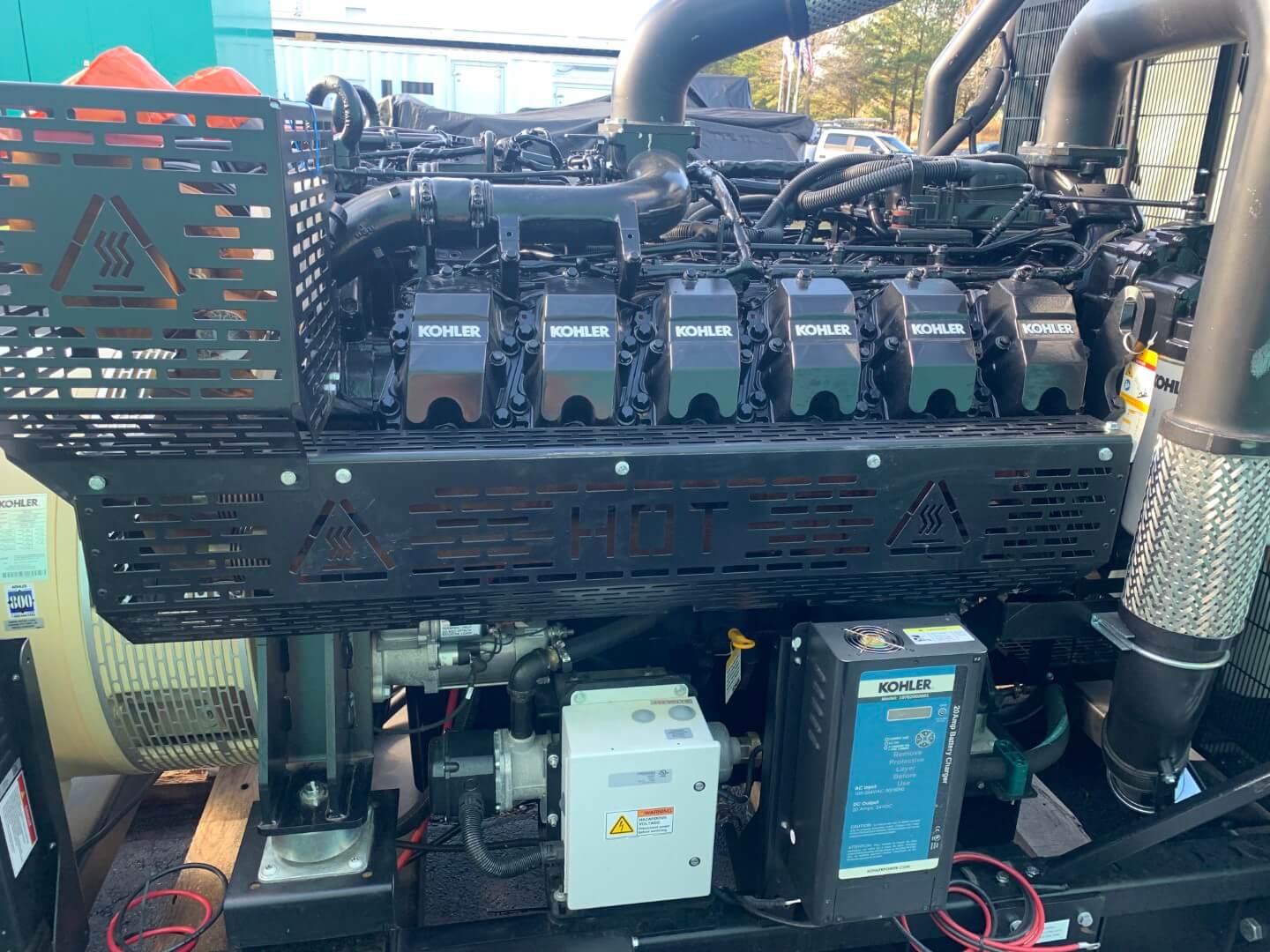 1000 KW Kohler #KD1000, diesel generator, open skid, 480 Volts, 800A & 1200A breakers, 1 hour, Tier 2, 2022 - Image 3
