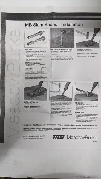 Meadow Burke, Slam Anchors, 89 Qty., 7/8" x 4" L Bolt, New - Image 3