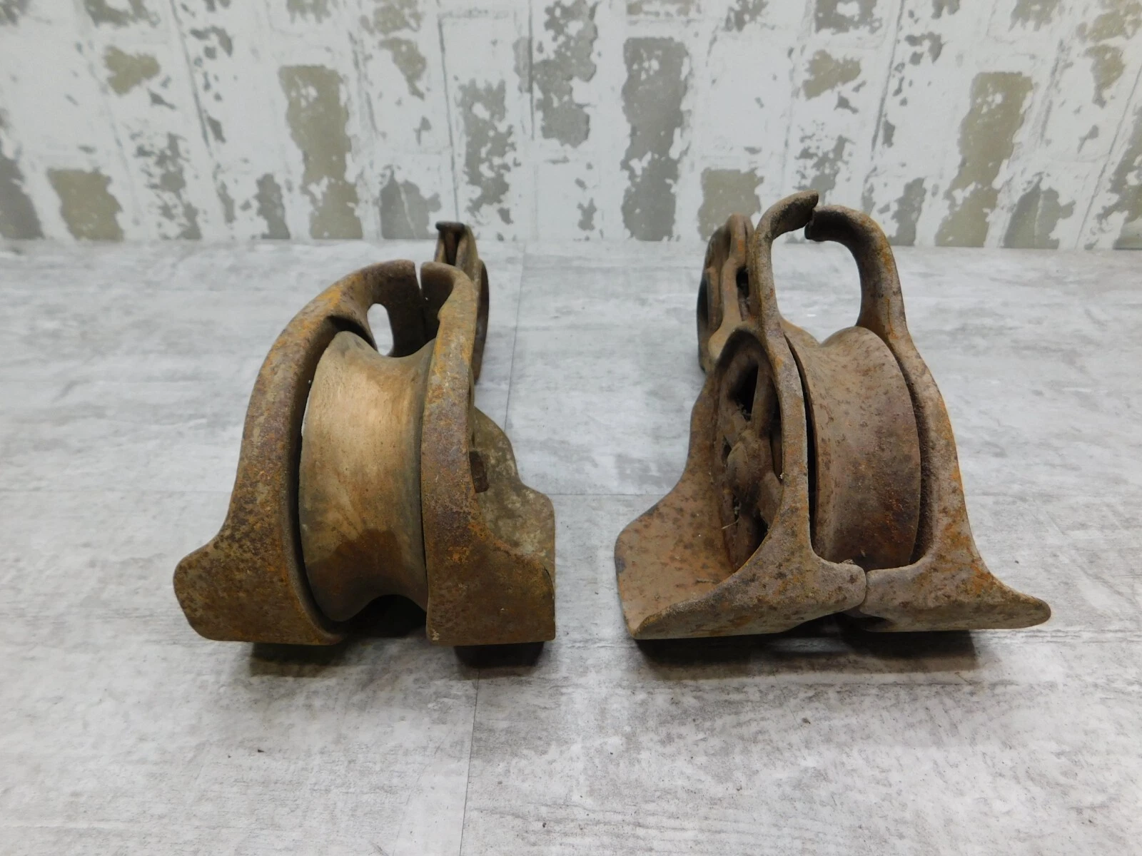 Farm/Barn Rope Pulleys, 2 Qty., Vintage, Antique, Collectible, Farm - Image 3