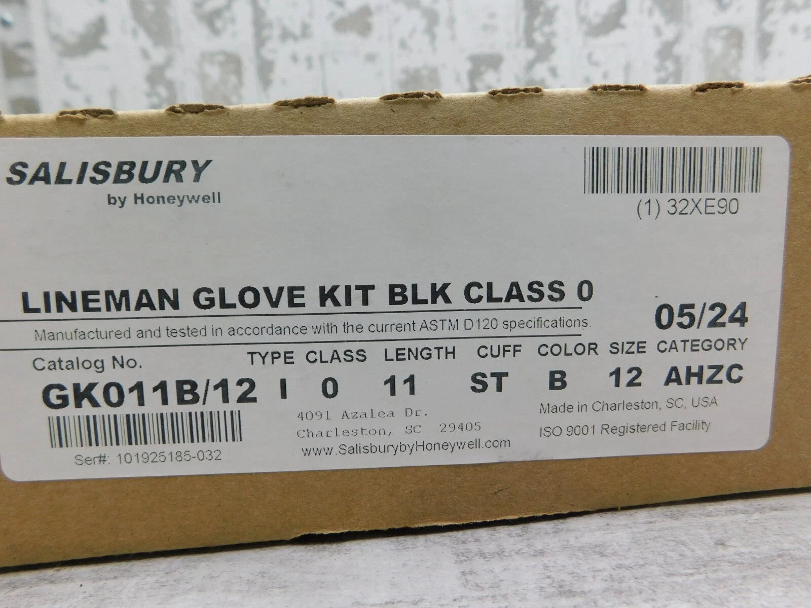 Honeywell Salisbury, GK011B/12, Rubber Insulating Glove Kit, Type I, Class 0, Size 12, AHZC Categ., 11" - Image 8