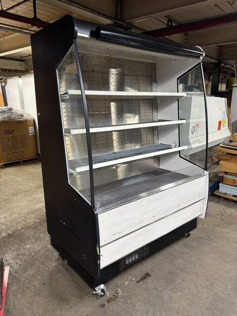 Federal Industrial #RSSM578SC-3, Black 59-1/4" Four Shelf Air Curtain Merchandiser - Image 1