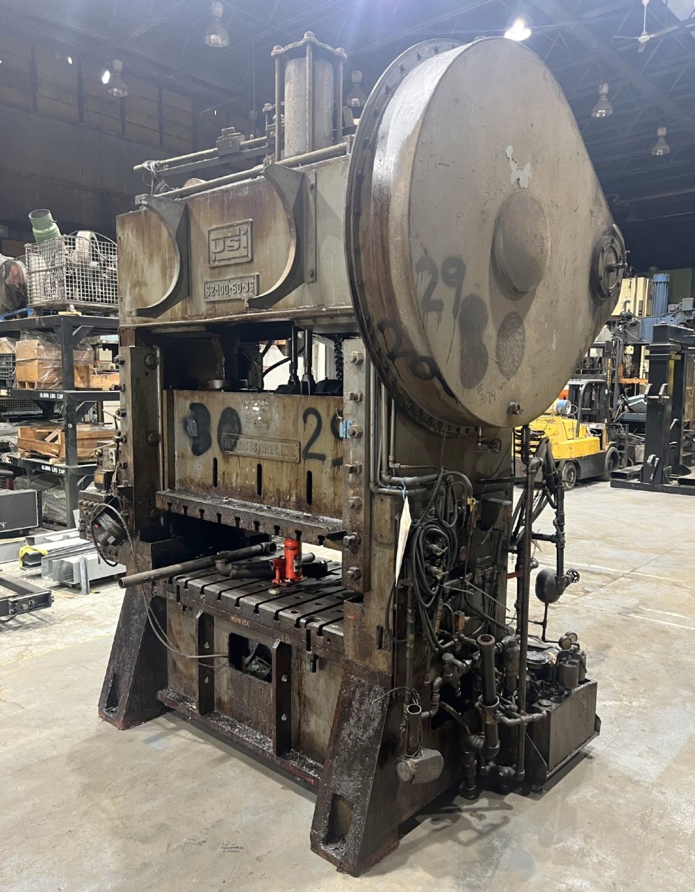 100 Ton, USI Clearing #S2-100-60-36, press, 8" stroke, 60" x 36" bed area - Image 3